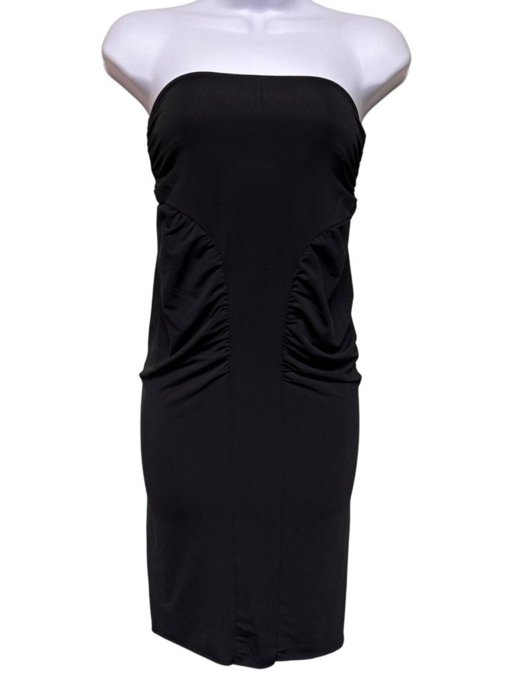 James Perse Los Angeles WCMJ5967 Black Ruched Strapless Dress NWT Size 0